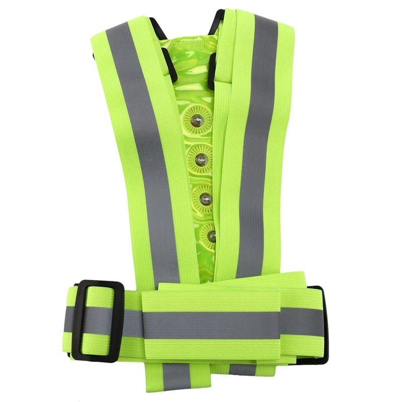 2X Reflective Vest,Adjustable,High Visibility Vest,Safety Vest With 8 LED Lamps, High Visibility