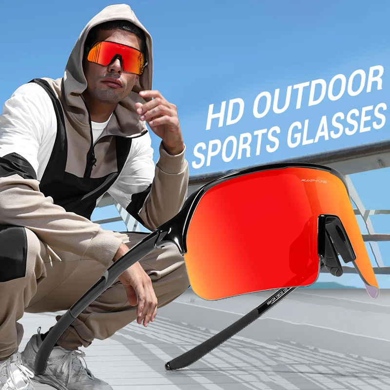 KAPVOE Neue UV400 Sonnenbrille Männer Radfahren Gläser Fahren Fahrrad Brillen Radfahren Frauen Straße Mountainbike Outdoor Sport Brille