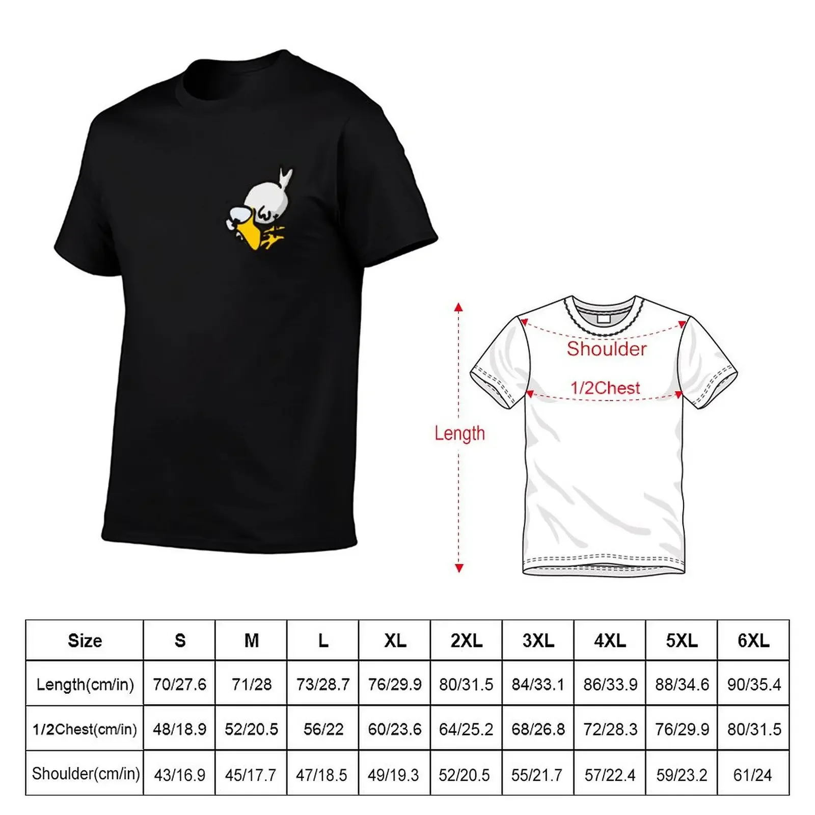 A seagull called Tueffel checking sth out T-Shirt man t shirt boys animal print Aesthetic clothing t shirts for men pack