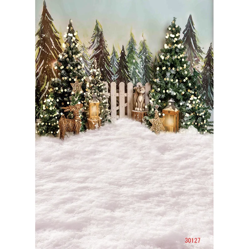 Nitree Christmas Tree Photography Backdrop Snow Gift Party Decor Kids Banner Background Holiday Photo Studio Prop DN-05