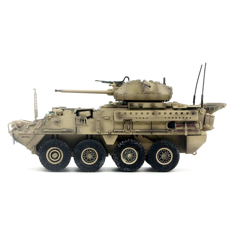 1/72 3R US Army M1296 Wheeled Infantry Armored Vehicle Model  Desert Painting  Finished product collection model