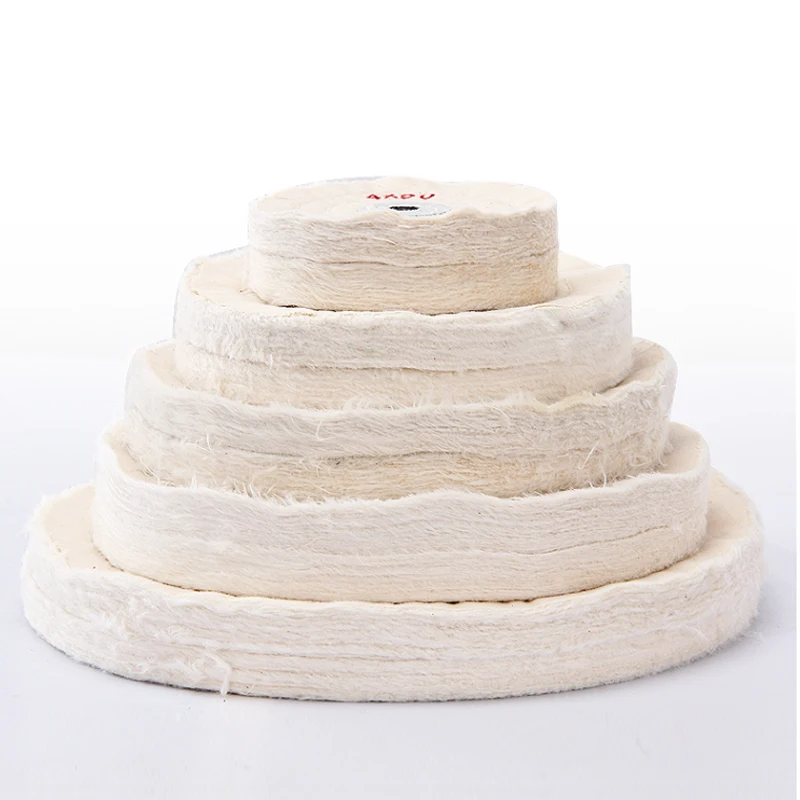 1pc 3/4/5'' Wheels Buffing Polishing Wheel Cotton Lint Cloth Buffing Wheel Mirror Polishing Wheel Grinder Pad Abrasive Tool
