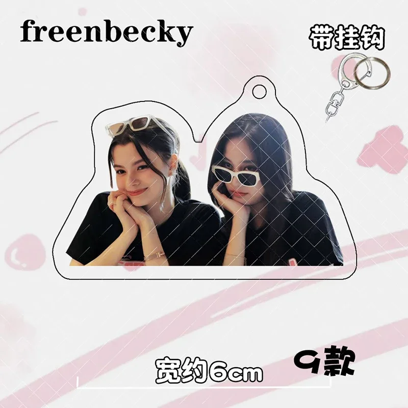 Freenbecky Perimeter Acrylic Double Sided Transparent Keychain Bookbag Hanger Girl Gift Photo Sign Freen Becky Decorate Desktop