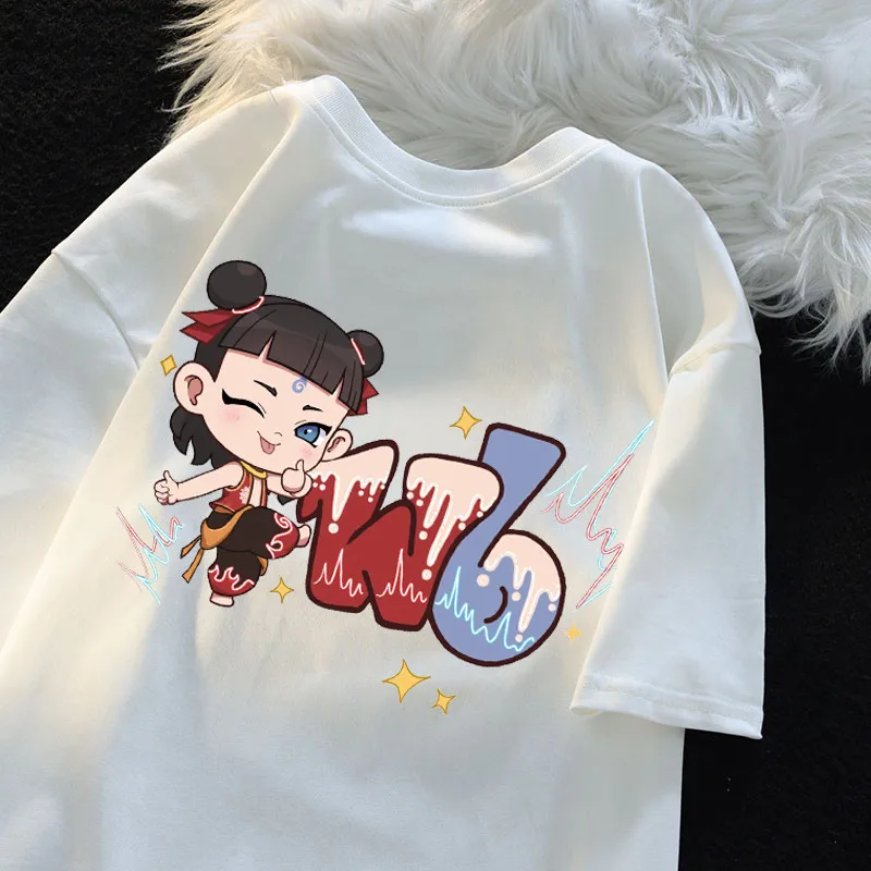 

South Korea Summer Loose Cartoon Cartoon Printed Short Sleeve T-shirt Men's and Women's Casual Harajuku Style Top