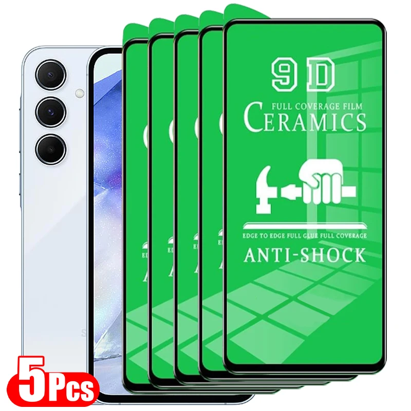 5PCS Ceramic Film For Samsung A55 A54 A35 A25 A24 A15 A14 A34 A50 A53 A12 A73 A33 A72 A52 A23 A51 A71 A13 A34 Screen Protector