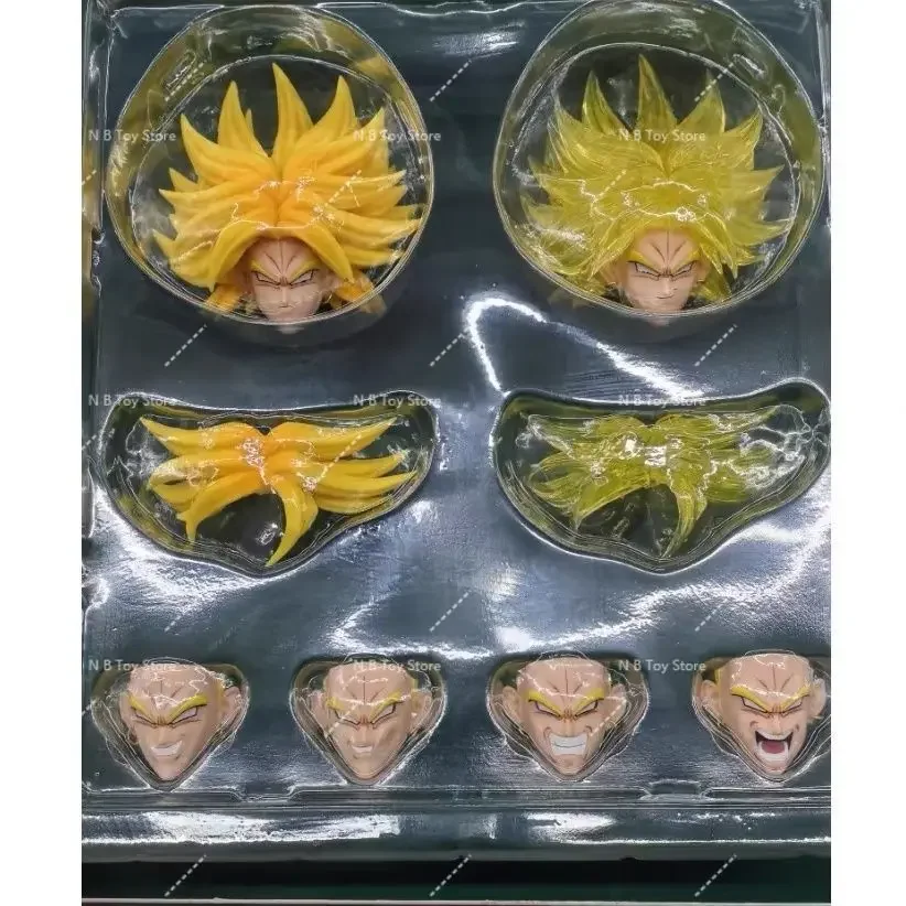 In Stock MP Model 03A 03B Dragon Ball Z SHF SSJ Broly Heads Kit Accessories Headsculpt Anime Action Figures Toys PVC Gift Models