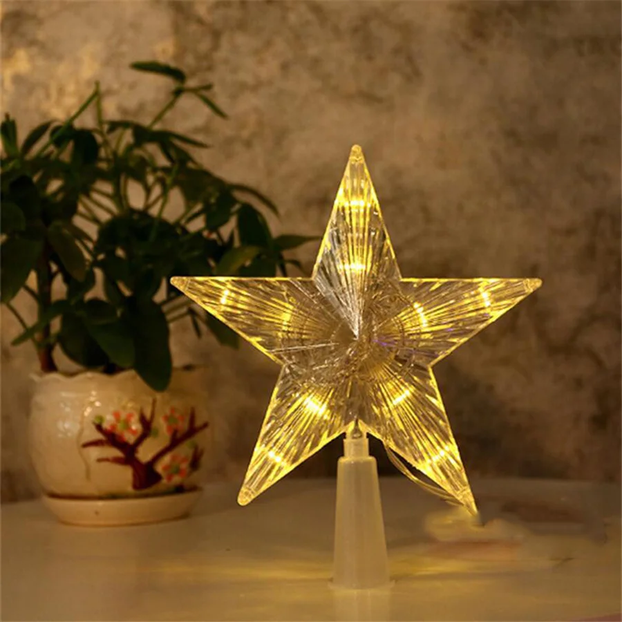 

2023 New Year Christmas Tree Decoration Fairy Lights 220V EU Plug 31LED Five-pointed Star String Light for Wedding Garland Party