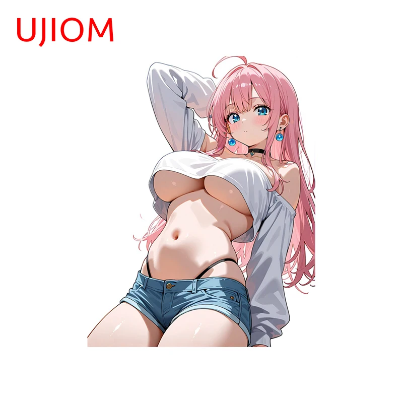 UJIOM Enchanting Anime Girl Beautiful Waifu Wall Sticker Premium Standing Posture Design Decal Exquisite Wallpapers For Kids