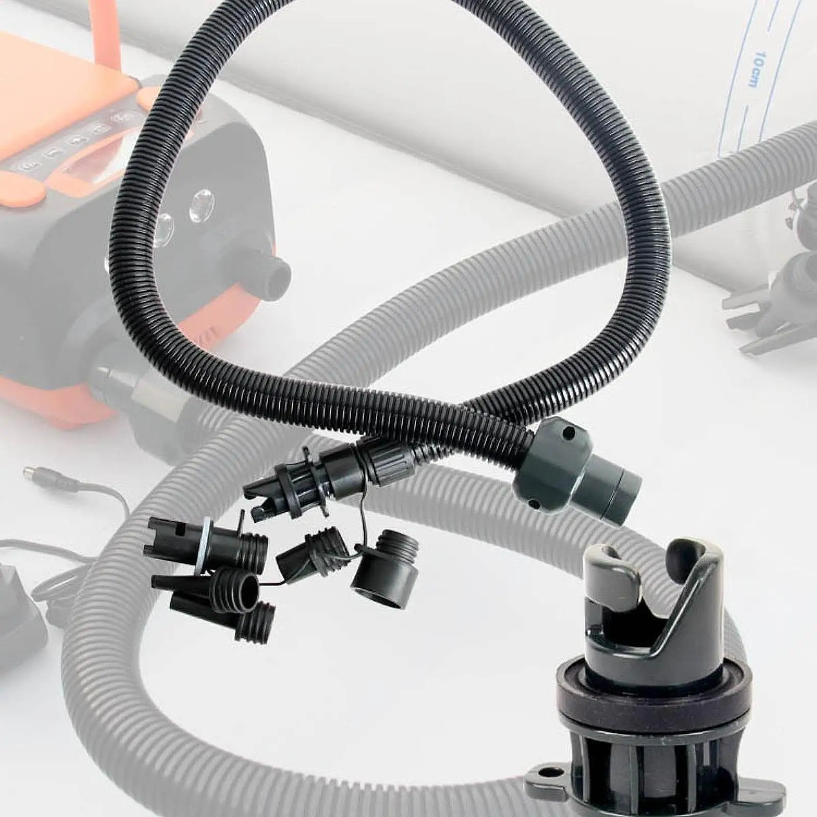 Inflatable Boat Pump Adapter and Air Hose Kit Replace Parts Electric Air Pump Air Inflation Tube for HT-789 HT-790 HT-782