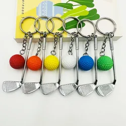 1/6pc Fun and Unique Mini Golf Club Ball Keychain - Perfect Gift for Golf Enthusiasts， Add a Sporty Touch to Your Look!