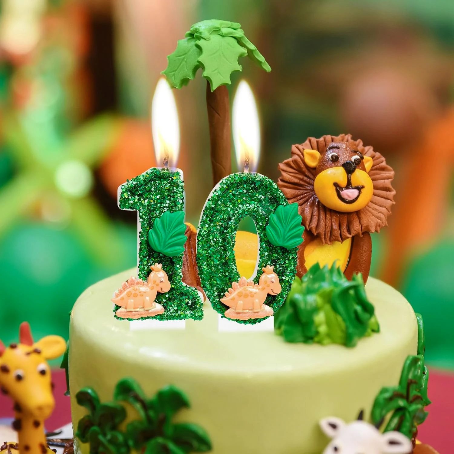 0-9 Number Birthday Candle,Happy Birthday Cake Candle, Birthday Baking Anniversary, Dinosaur Themed Party Supplies