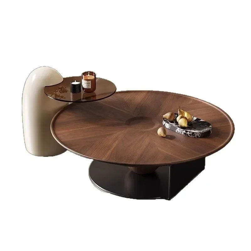 

Italian minimalist coffee table, round light luxury modern simple coffee table, small living room for home use