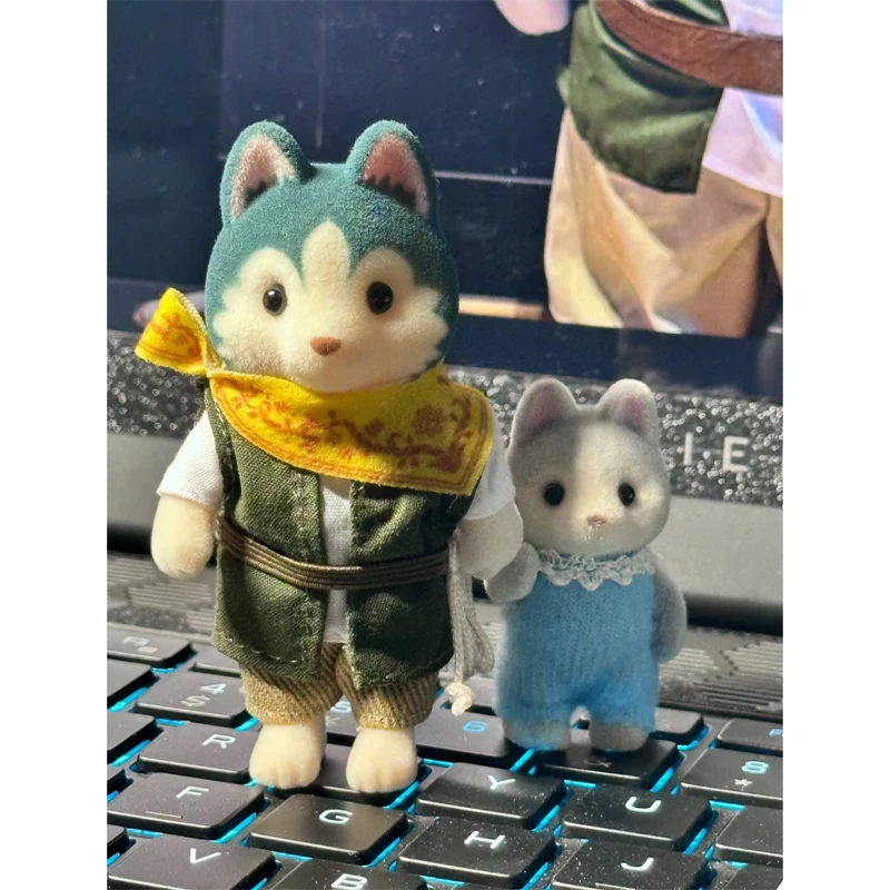 Kawaii Sylvanian Families شخصيات كرتونية لطيف دمية طفل لعبة صغيرة بروس شقيق أجش الأسرة لعب الأطفال منزل لعبة طفل هدية