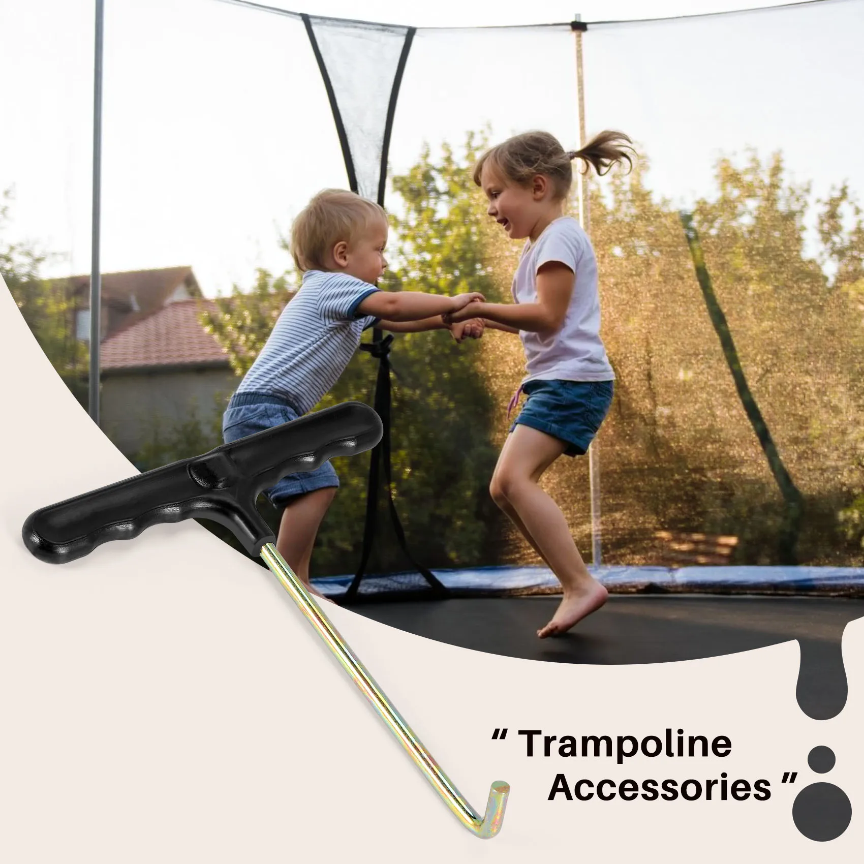 Outil de traction de ressort de Trampoline, outil d'extraction de ressort à crochet en T pour tirer un ressort de Trampoline F