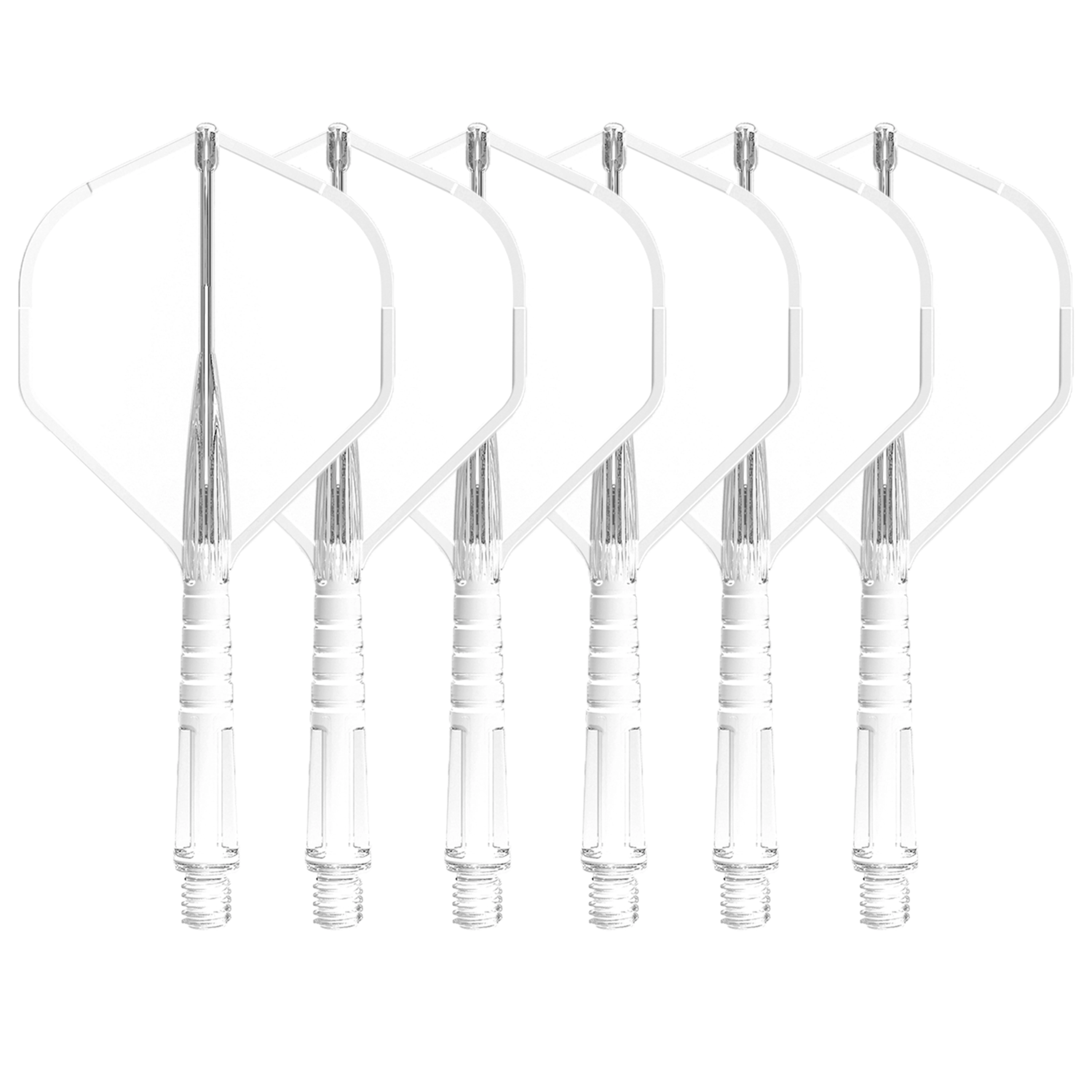 

Cyeelife 6pcs Clear Dart Flights 2BA Thread – Professional Replacement Wings for Precision Throwing, Fits Standard Dart Shafts