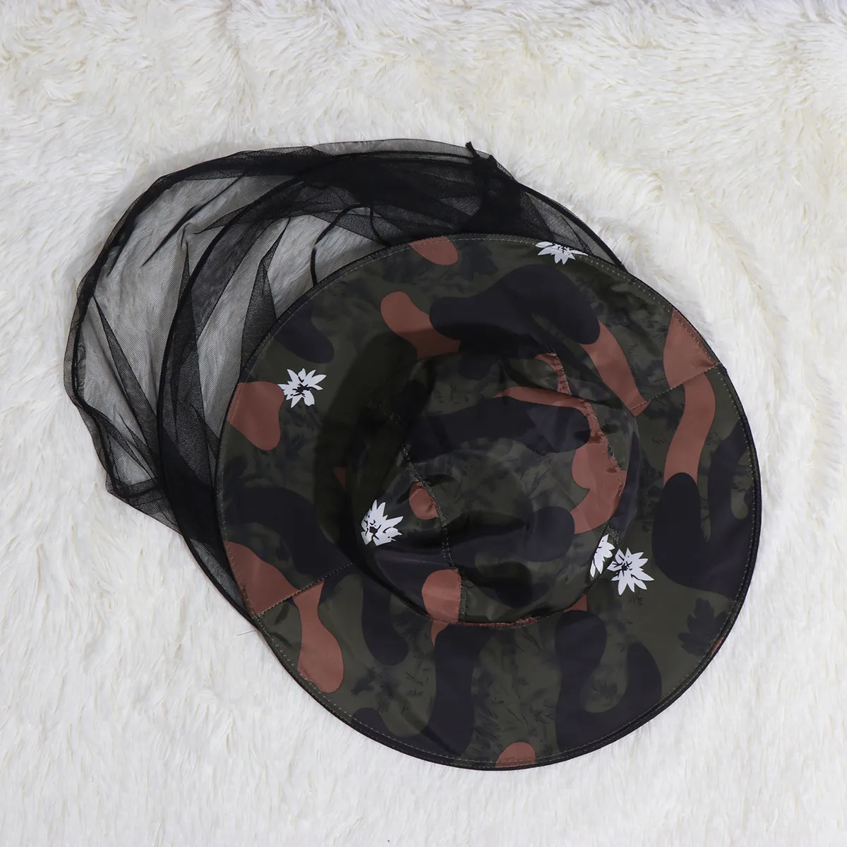 Sunscreen Hat with Mosquito Net Outdoor Protection Headgear for Fishing Camping Hiking Hunting Mountaineering