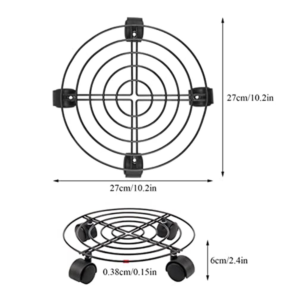 Garden Display Iron Plant Stand Plant Stand With Brake Flower Pot Stand For Easy Movement Brake Casters Easy To Move