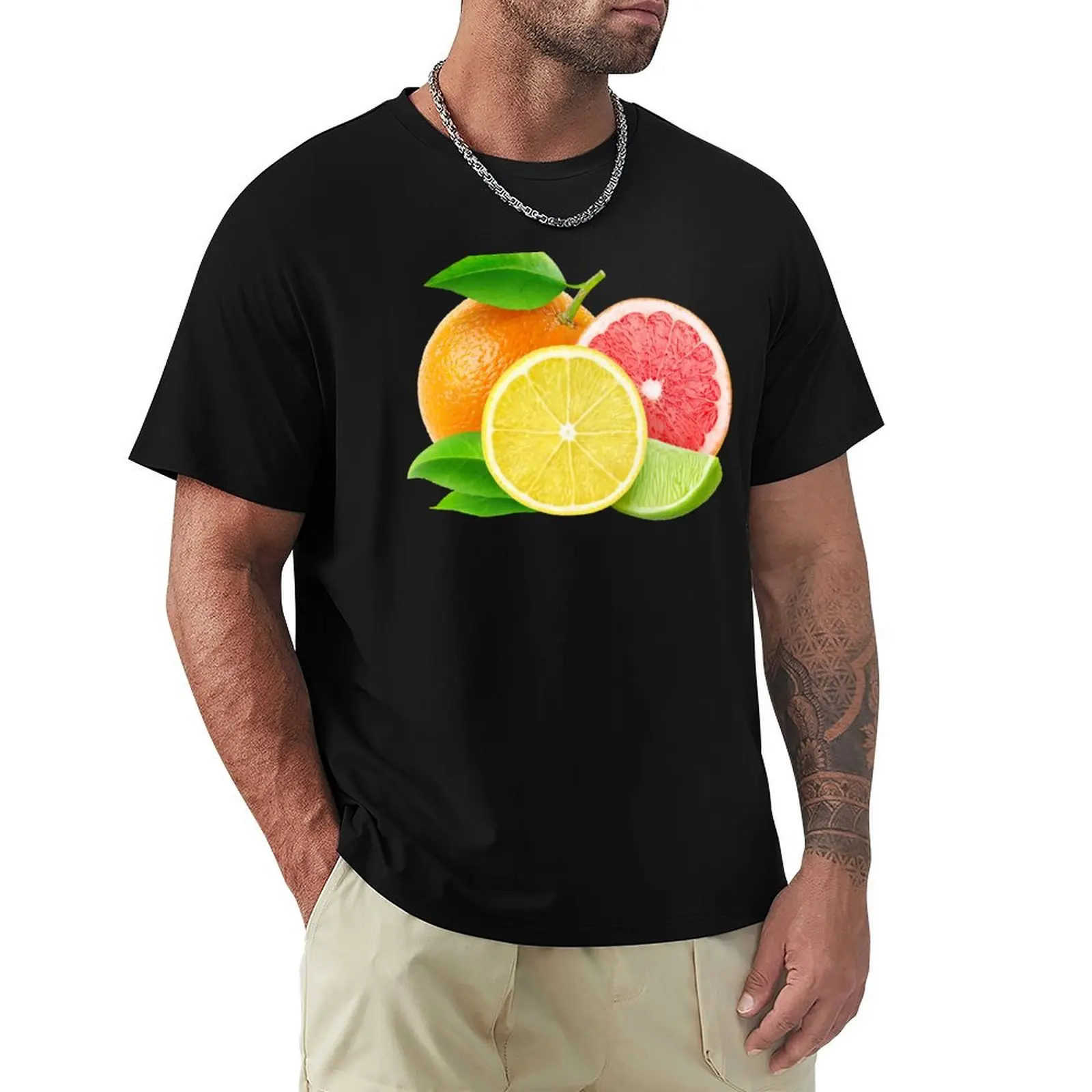 Various citrus fruits T-Shirt Big Size Simple T-Shirt