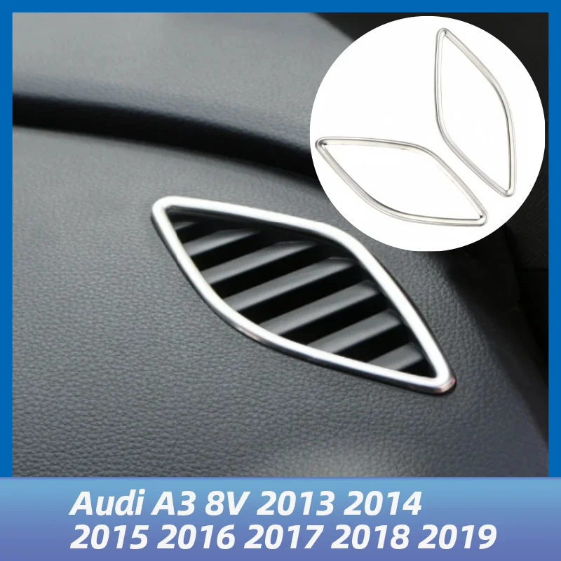 

LHD Front AC Vent Cover Air Conditioning Outlet Trim Decoration Sticker For Audi A3 8V 2013 - 2019 Interior Accessories