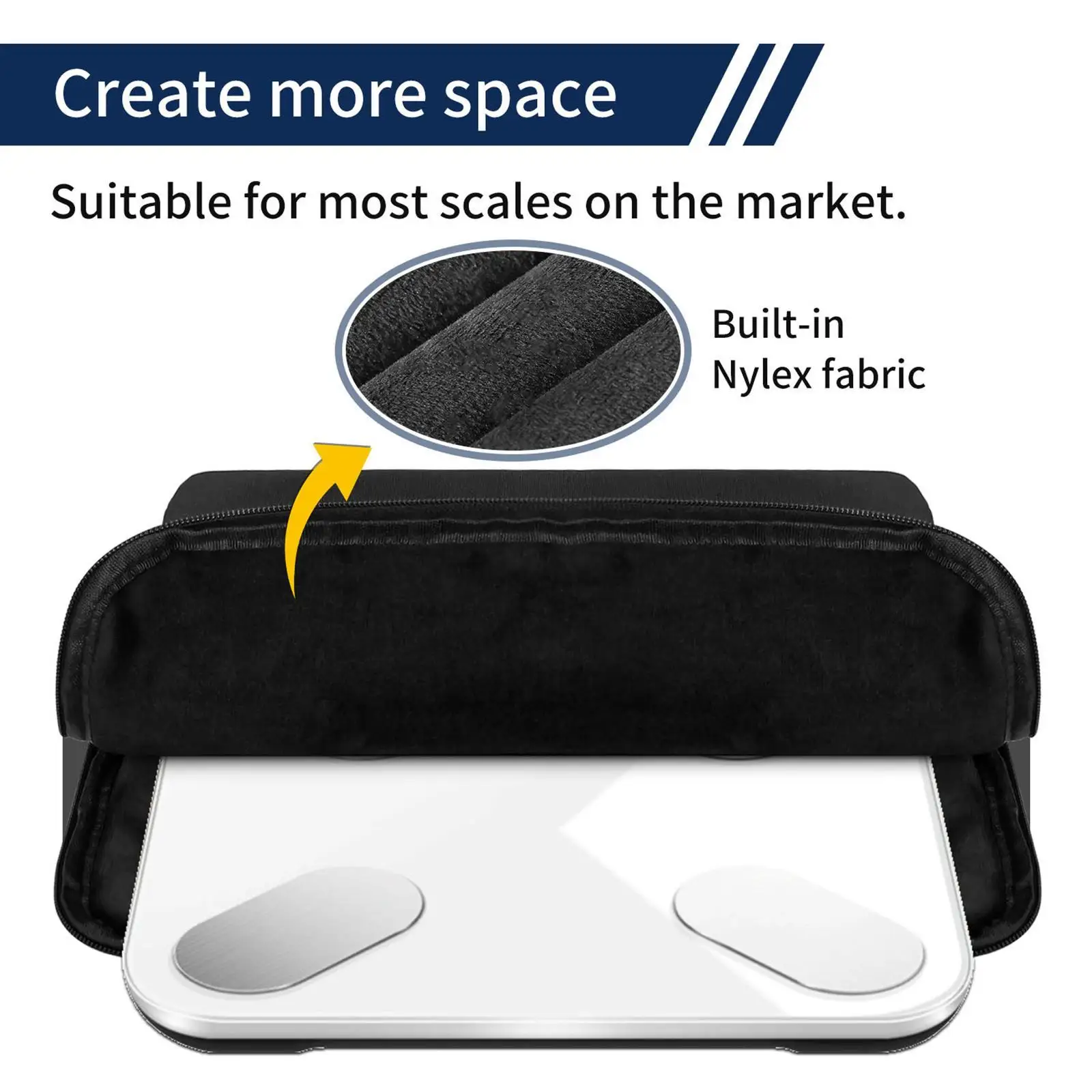 

Body Weight Scale Carrying Bag,Carrier Case Oxford Handbag Organizer,Portable Zip Storage for Body Composition Monitor Scale