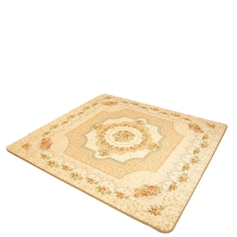 

European pastoral simple modern carpet living room full of blankets coffee table floor mat sofa bedside