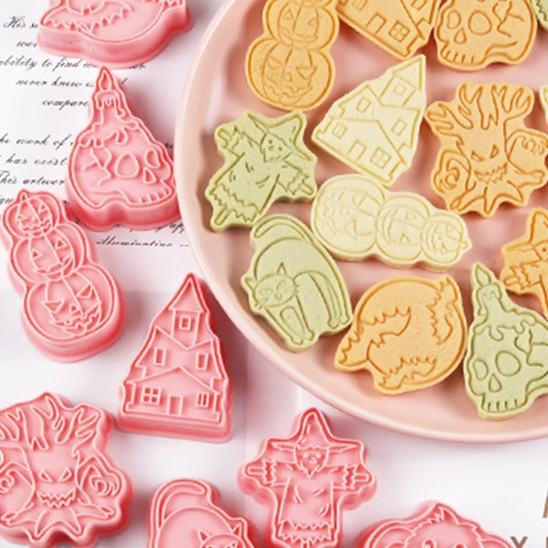 

Cookie Molds Kitchen Bakings Pastrys Bakewares Halloween Series Biscuit Cutter Small Cookie Molds Cookie Making Tool