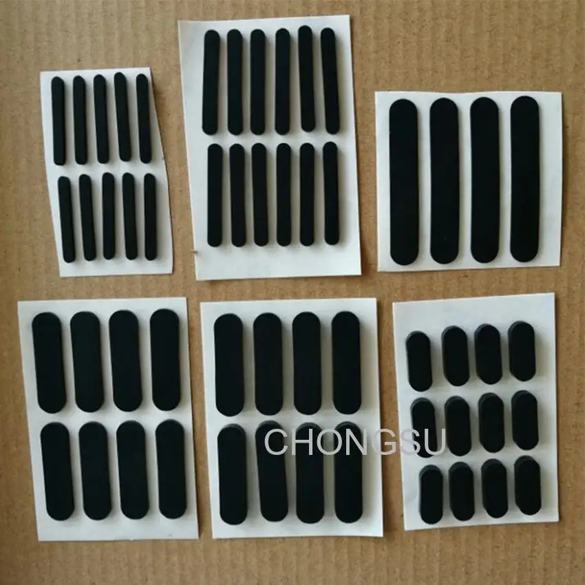 

10Pc Anti-slip Self Adhesive Silicone Rubber Oval Mat Cabinet Equipment Feet Pad Floor Protectors Width 3-10mm