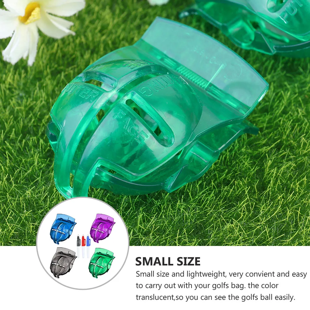

7pcs Golf Ball Line Drawing Alignment Tool Compact Lightweight Transparent Storage Easy Carry Precision Marking Putting Training