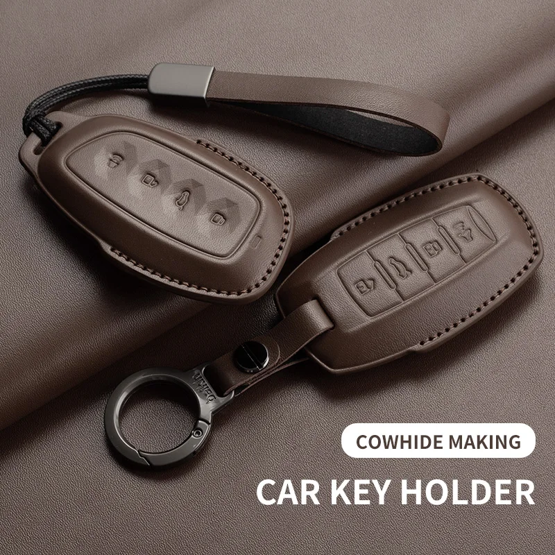 

Leather Car Remote Key Case Cover Holder For Great Wall Haval Jolion 2022 H6 H7 H4 H9 F5 F7 F7X F7H H2S Protector Car Accessorie