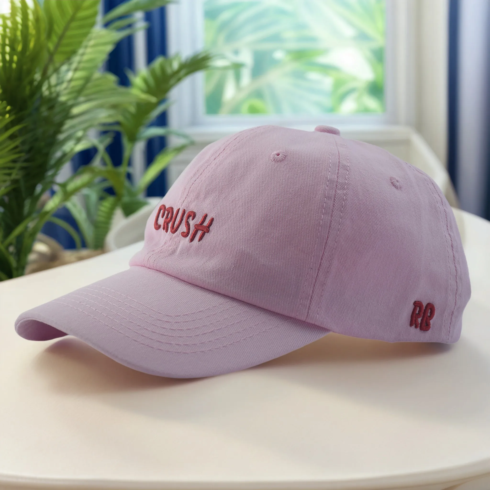

Ruslan Baginskiy Crush RB Unisex Soft Embroidered Letter Baseball Cap Men Women Spring Dad Hat Velcro Strap