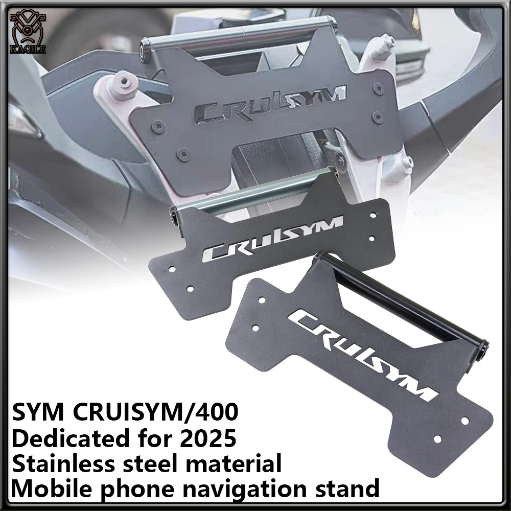 

For SYM Cruisym 400 Alpha Cruisym 400 2024-Motorcycle Smart Phone Holder GPS Navigation Bracket Bar Support