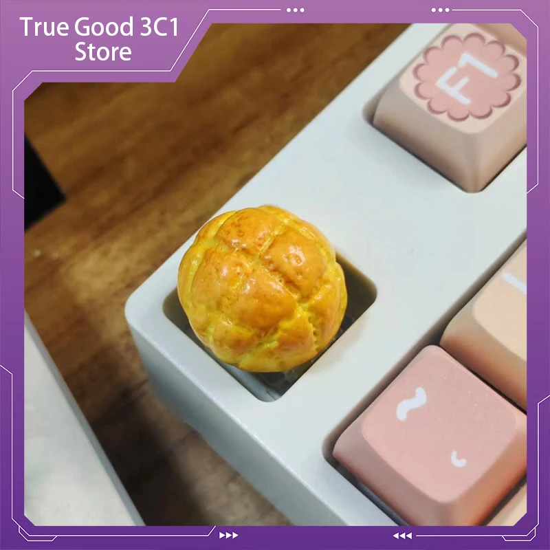 Custom Keycaps Pineapple Buns Food Themes Three-dimensional Personalized Creative Mechanical Keycaps Computer Peripherals