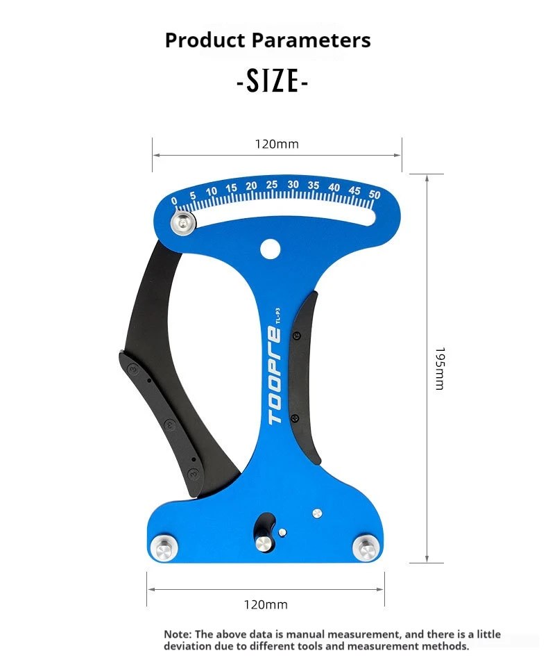 TOOPRE Mountainbike Speichen Spannung Gauge Berg Rad Set Ring Elastische Messgerät Schräg Schaukel Korrektur Werkzeug – Detail 15