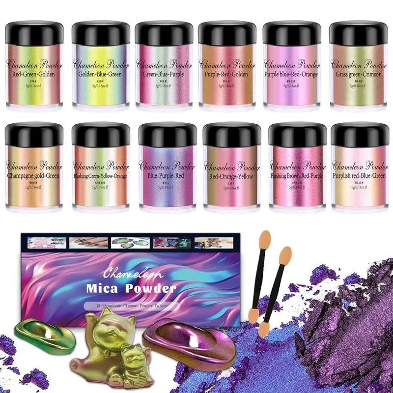 Mirror Chameleon Resin Pigment Glitter Magic Discolored Pearlescent Powder DIY Nail Art Eye Shadow UV Resin Epoxy Jewelry Making