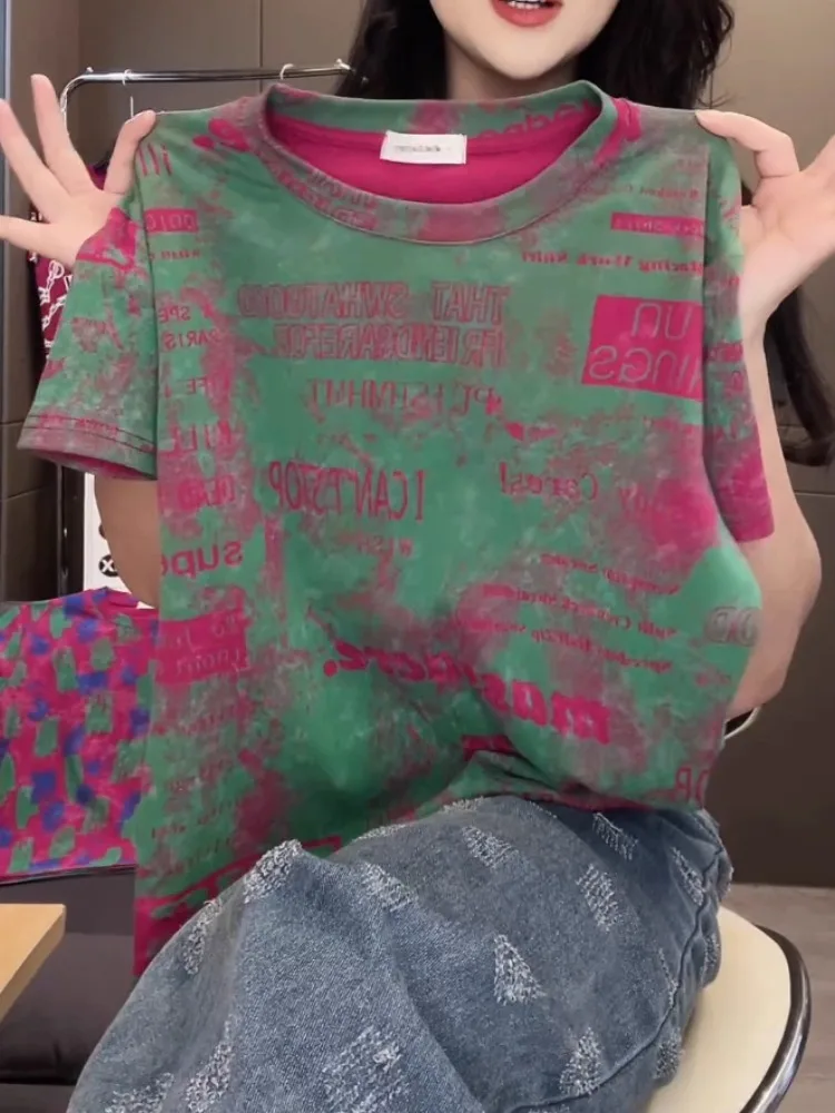 Nueva Cseta de Manga Corta con Cuello Redondo y Corte Ajustado para Mujer 2025, Top Informal de Aodón que Cubre el Vient...