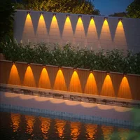 1/2/4PCS Solar Wall Lights Outdoor Waterproof Garden Step Lighting for Yard Fence Stair Pathway Decoration Outside Solar Lights 4