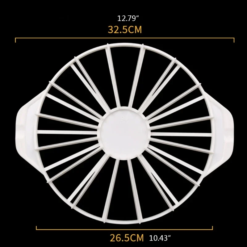 14/16 قطعة من أدوات الخبز المستديرة ذات الجزء المتساوي باللون الأبيض #6