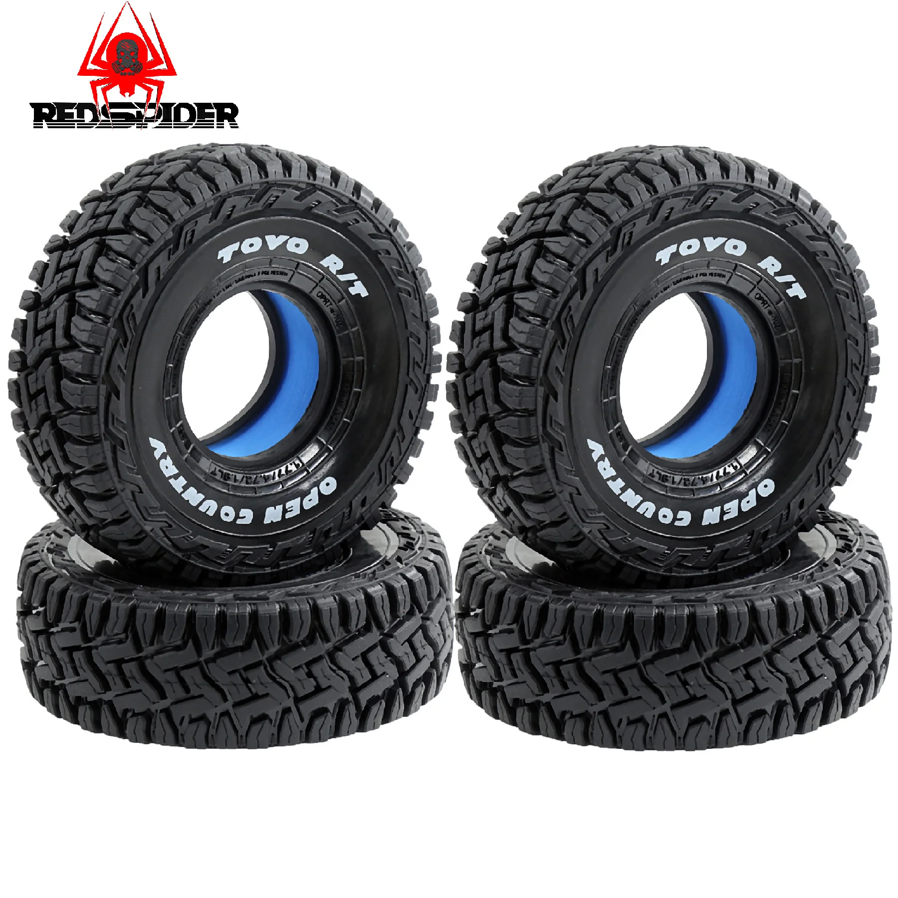 

1.9'' 4PCS 120MM Soft Rubber Tires for 1/10 RC Crawler Car SCX10 TRX4 D90, High Grip Off-Road Tires, Durable & Flexible