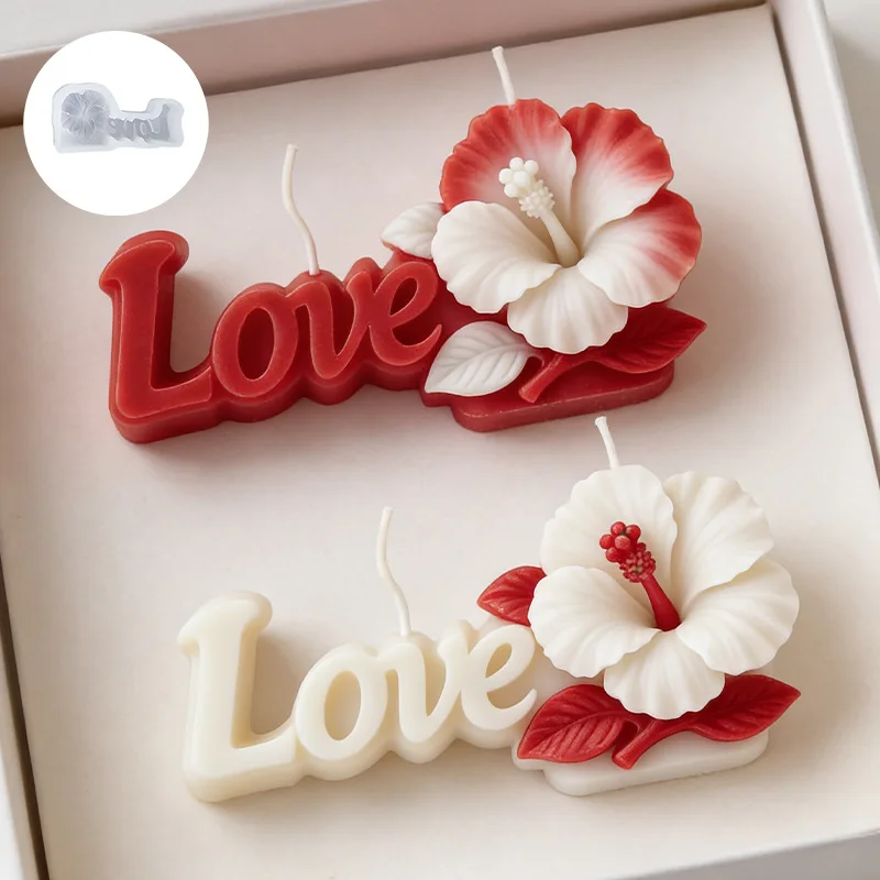 

Love Rose Silicone Candle Mold for DIY Handmade Candles Soaps Epoxy Resin Home Decor Romantic Valentine's Day Gift Making Tools