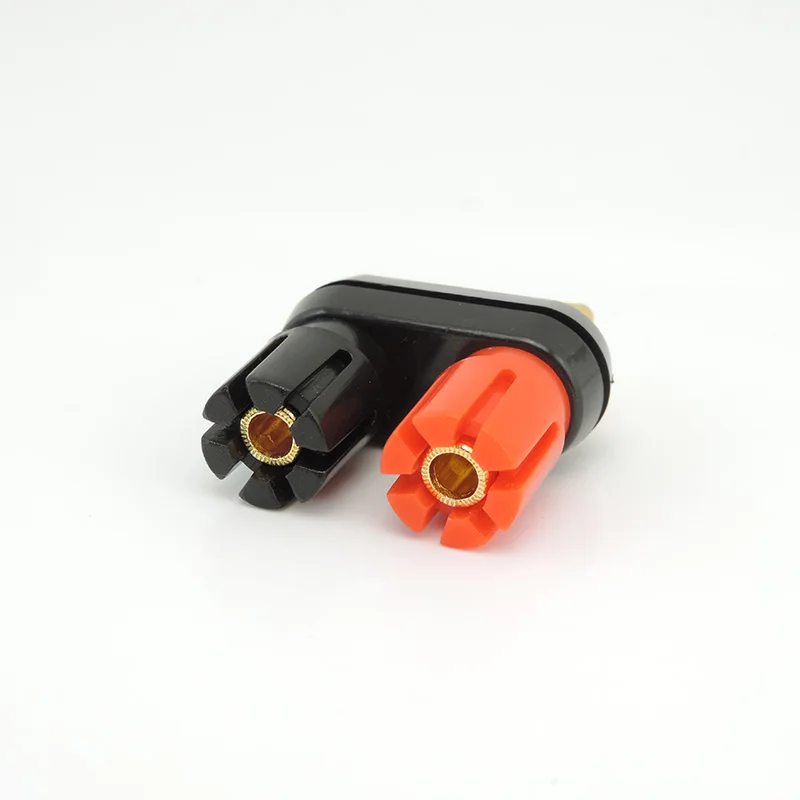 المزدوج 4 مللي متر قابس الموز زوجين محطات التوصيل مقبس متفرع ملزمة آخر أحمر أسود موصل مكبر للصوت المتكلم موصلات ذاتية الصنع L1