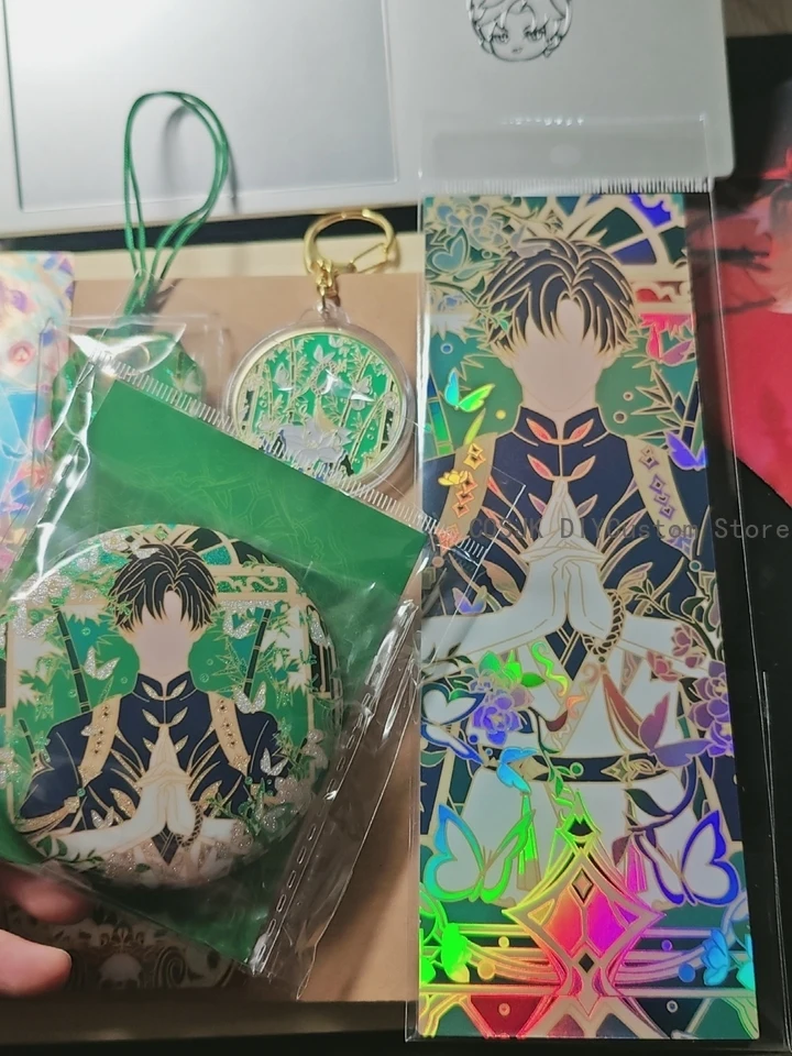 Anime zayne amor e espaço profundo cosplay omamori pingente boa sorte amuleto crachá chaveiro saco acessórios fãs presente de aniversário