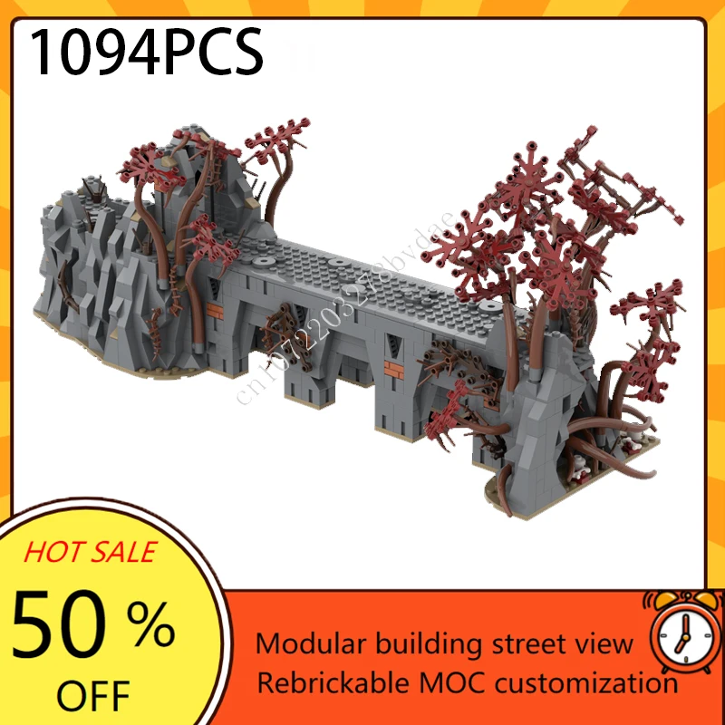 MOC Medieval Castle Custom Puzzle Model UCS Dol-Guldur Technical DIY Assembly Architecture Set Toy For Xmas Child Holiday Gift