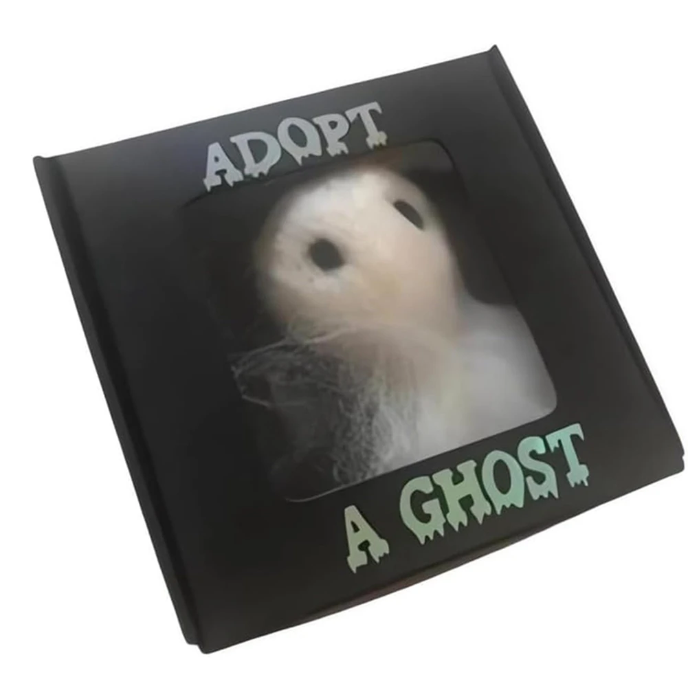 1Pcs Adopt a Ghost, Ghost Felt Doll Cute Spooky Ghost Gift Halloween Decoration, Funny Gift for Friends and Family