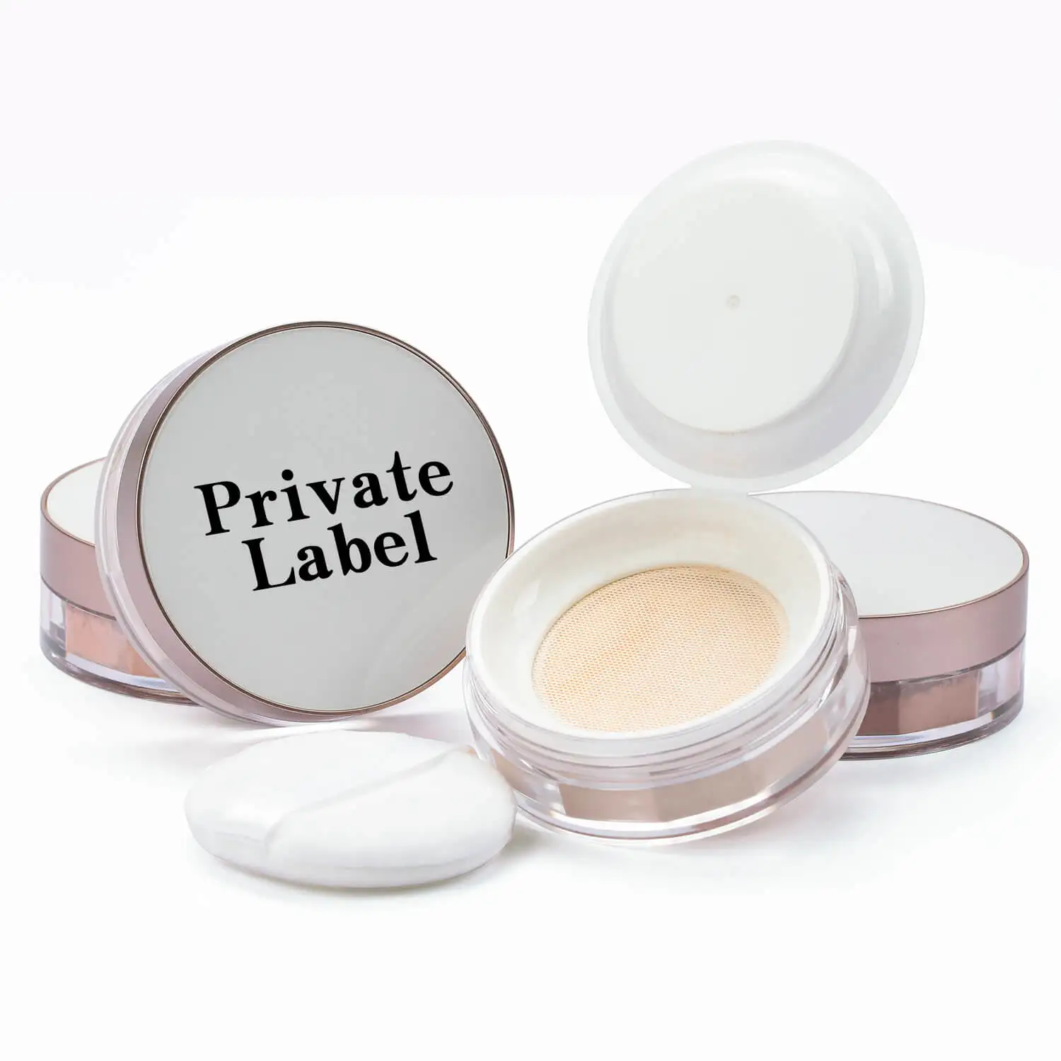 Private Label Setting Powder Face Makeup Products Waterproof Banana Translucent Oil Control Vegan Loose Powders With Puff Bulk