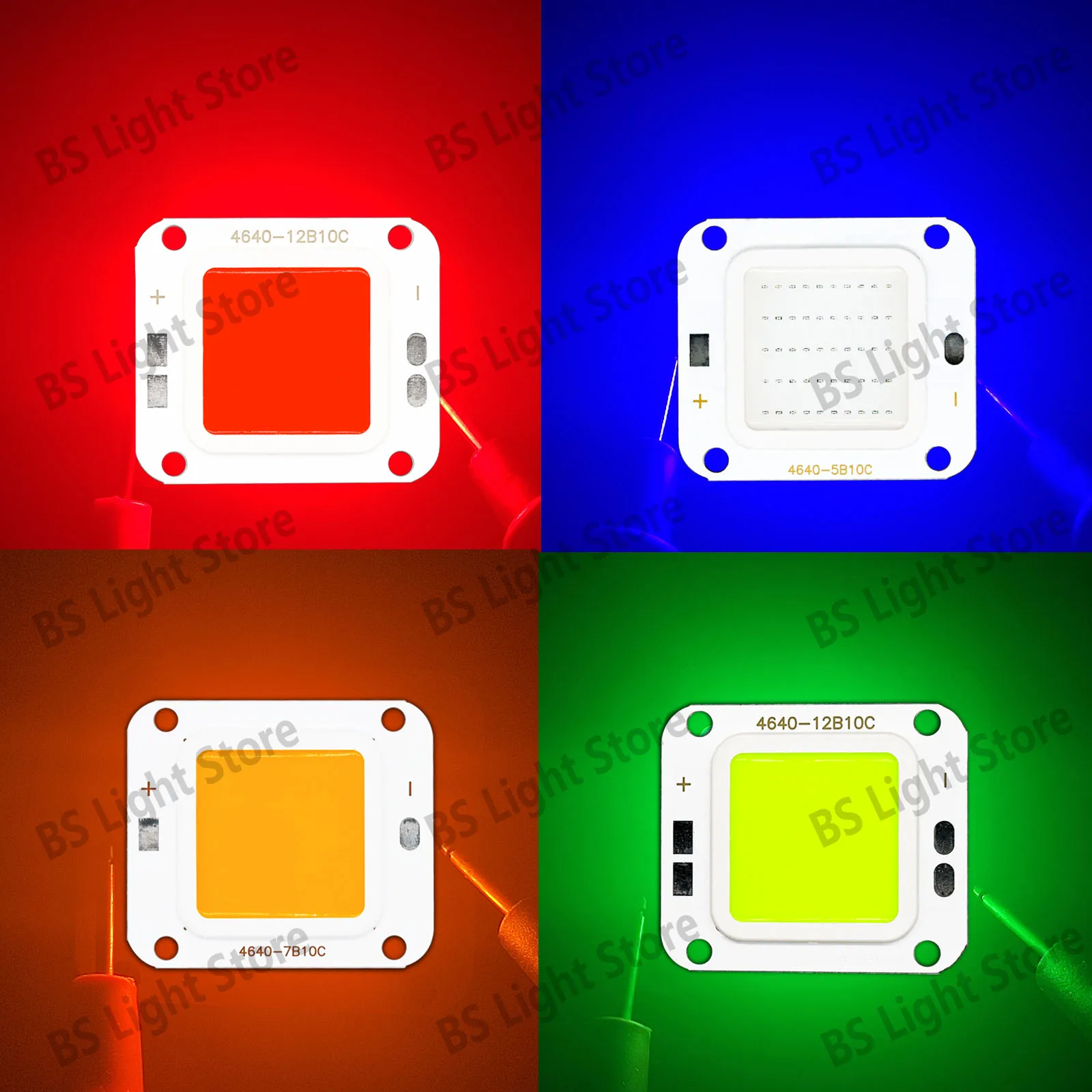 ED COB Chip 50W 30W 20W 10W High Brightness Lamp Input 30-34V For DIY Leds Outdoor Floodlight Spotlight Coldwhite red Green blue