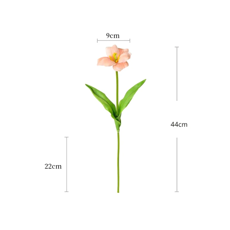 3 STKS Kunstmatige Opening Tulp Met Stam Realistische Kleurrijke Nep Bloem Tafel Middelpunt Bloemtak Arrangement Decoratie