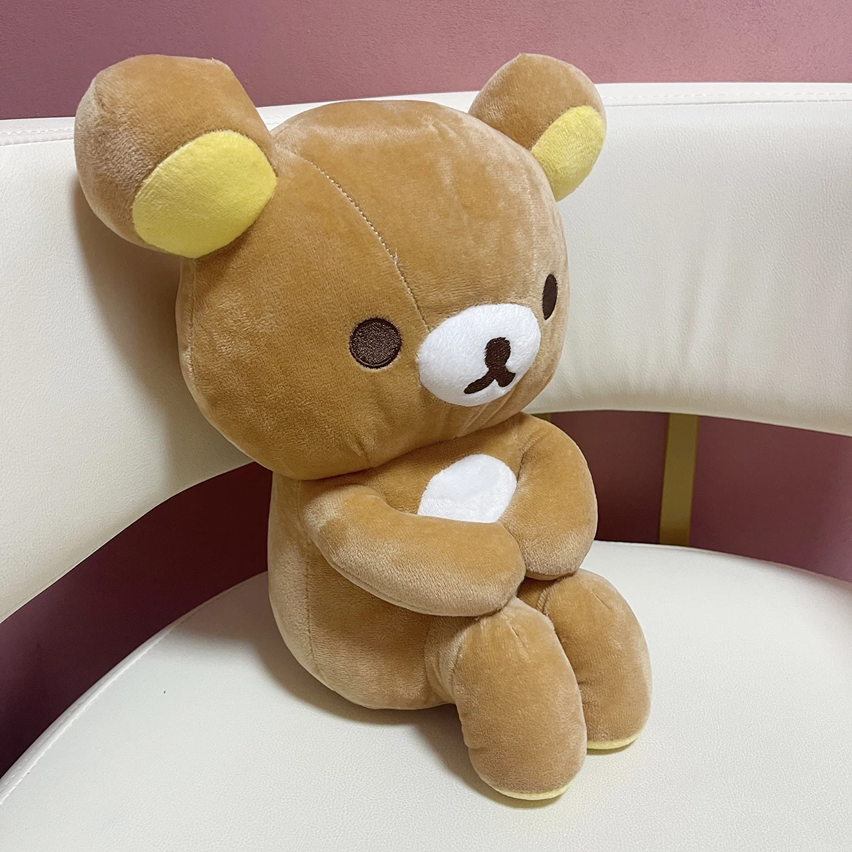Cartone animato triste che abbraccia il ginocchio Rilakkuma peluche simpatico orso cuscino divano cuscino arredamento della stanza festival a sorpresa regalo di Natale per le ragazze