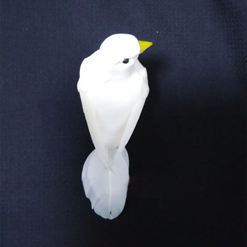 Ornaments Party Decor Craft Artificial Foam Foam Feather Craft Birds White Birds Decorations Wedding