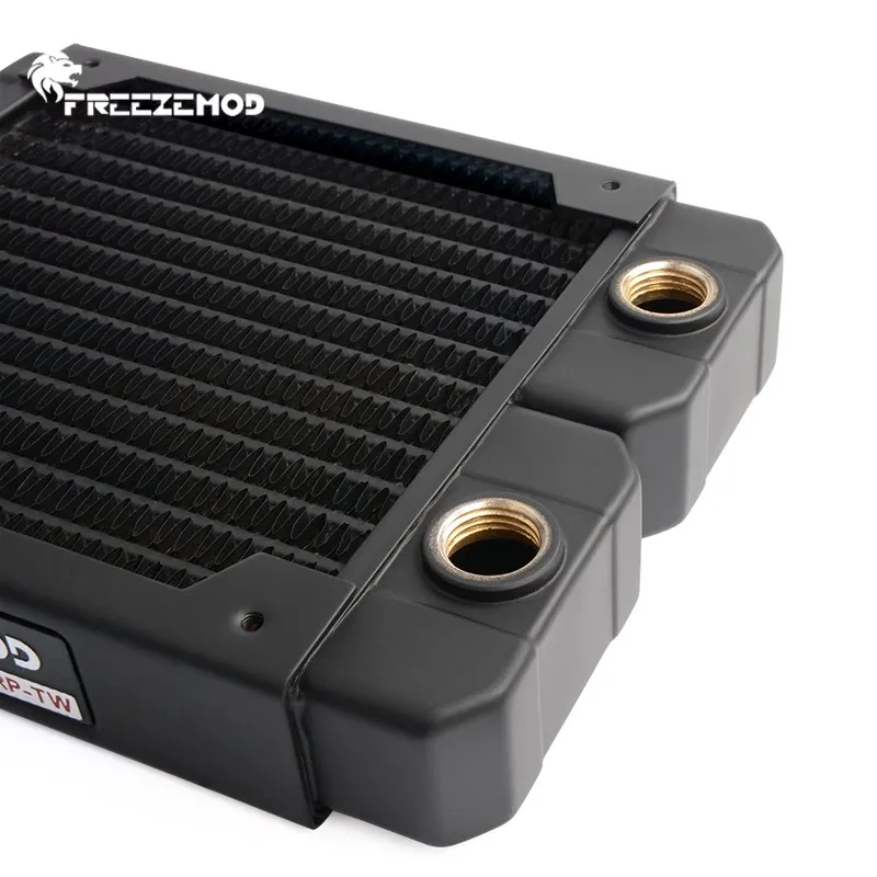 FREEZEMOD G1/4'' 29mm Thick Copper Radiator 120/240/360/480mm PC Water Cooling Rad. Row Heat Sink Cooler for 120mm Fan