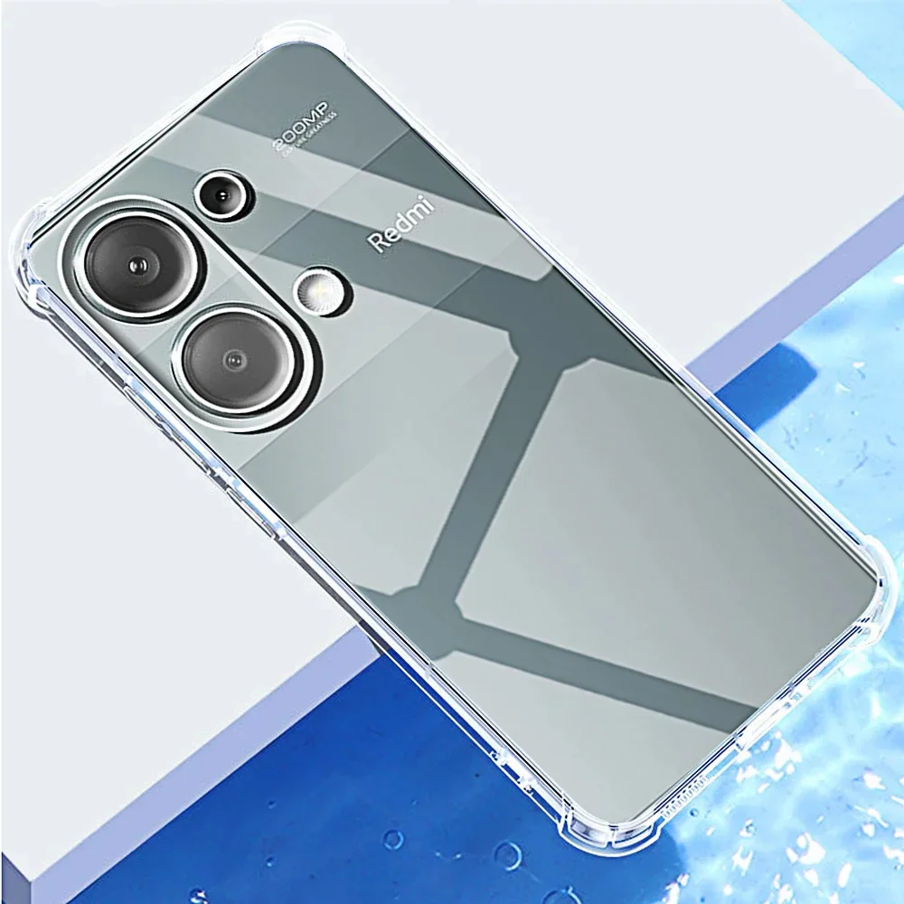 Estojo transparente de silicone macio à prova de choque, capas de telefone, capas para Xiaomi Redmi Note 13 Pro, 4G, 13, 12, 5G, 11 Pro Plus, Descrição, 1,R